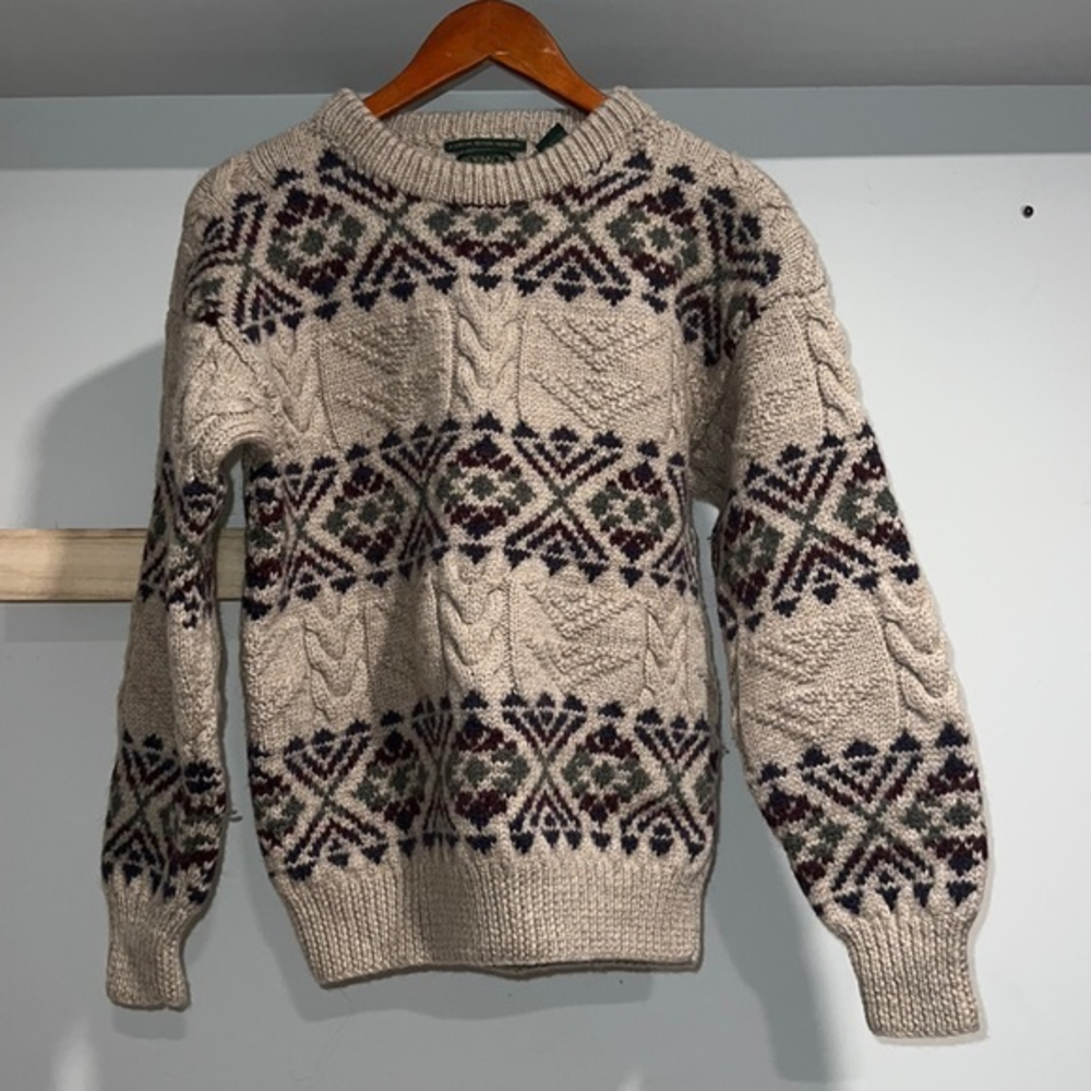 Robinson private stock hand‎ kint 100% wool sweater